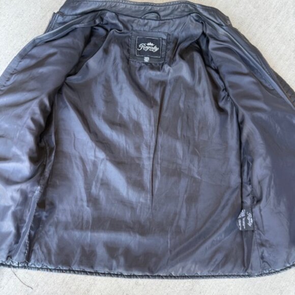 EUC Royalty for Me Vegan Leather Moto Jacket Black PS - Picture 4 of 6